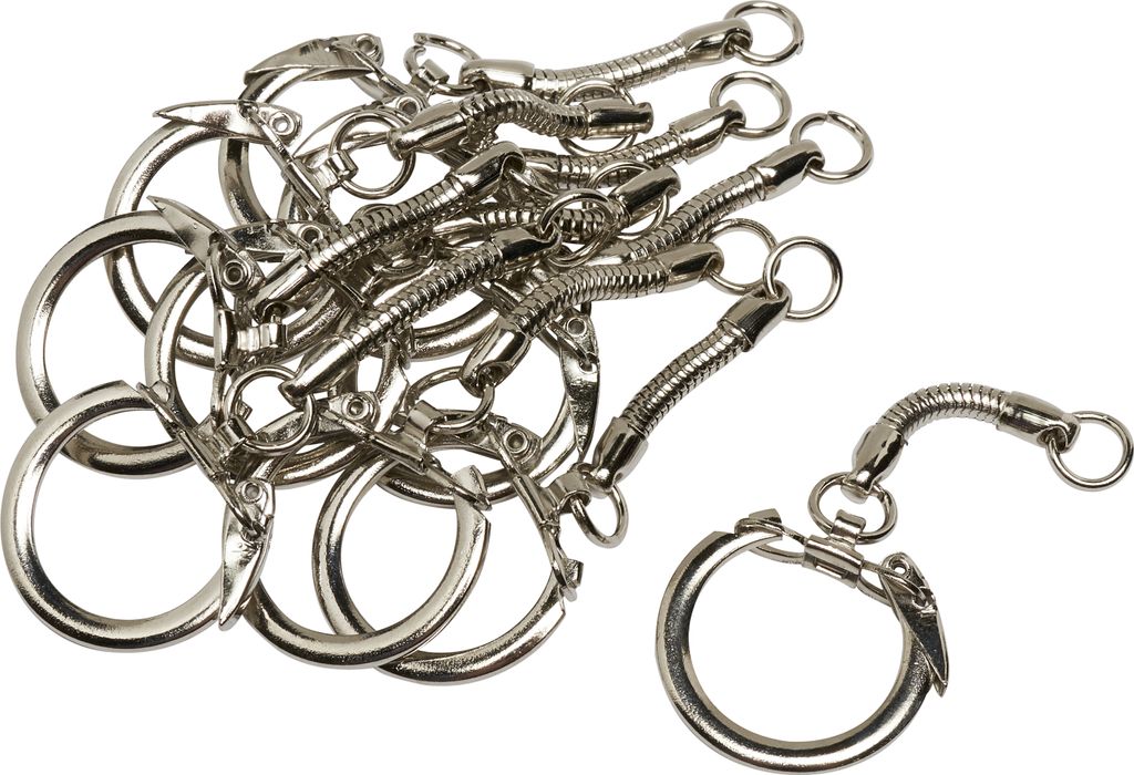 PRACHT Schlüsselring mit Kette 10 Stk 2.5 cm Durchmesser Produktbild 