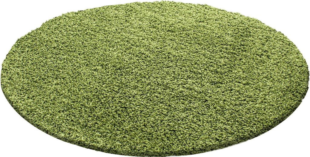 Life Shaggy teppich hochflor rund Ø 80cm grün
