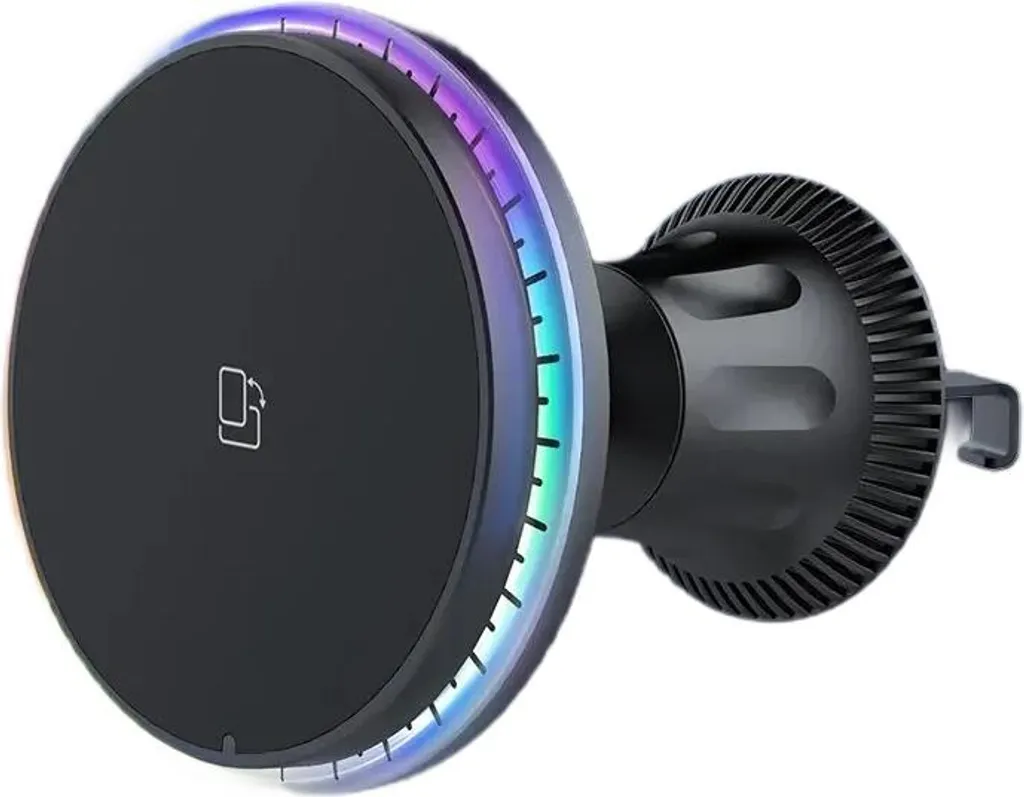 Supporto Auto Magsafe iPhone 14 13 - Ricarica Wireless 15W con Luci RGB