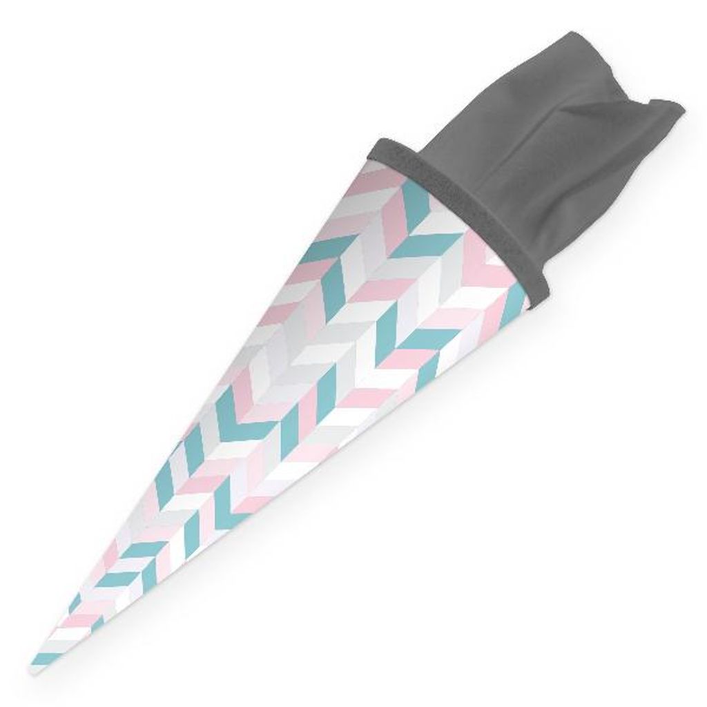 itenga Geschwister Schultüte 35cm "Muster Streifen" Pastelltöne