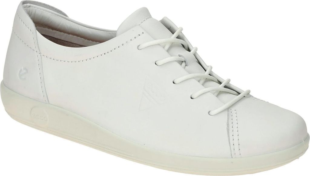 Ecco SOFT 2.0 Damenschuhe - bequeme Schnür- Halbschuhe weiß Freizeit NEU