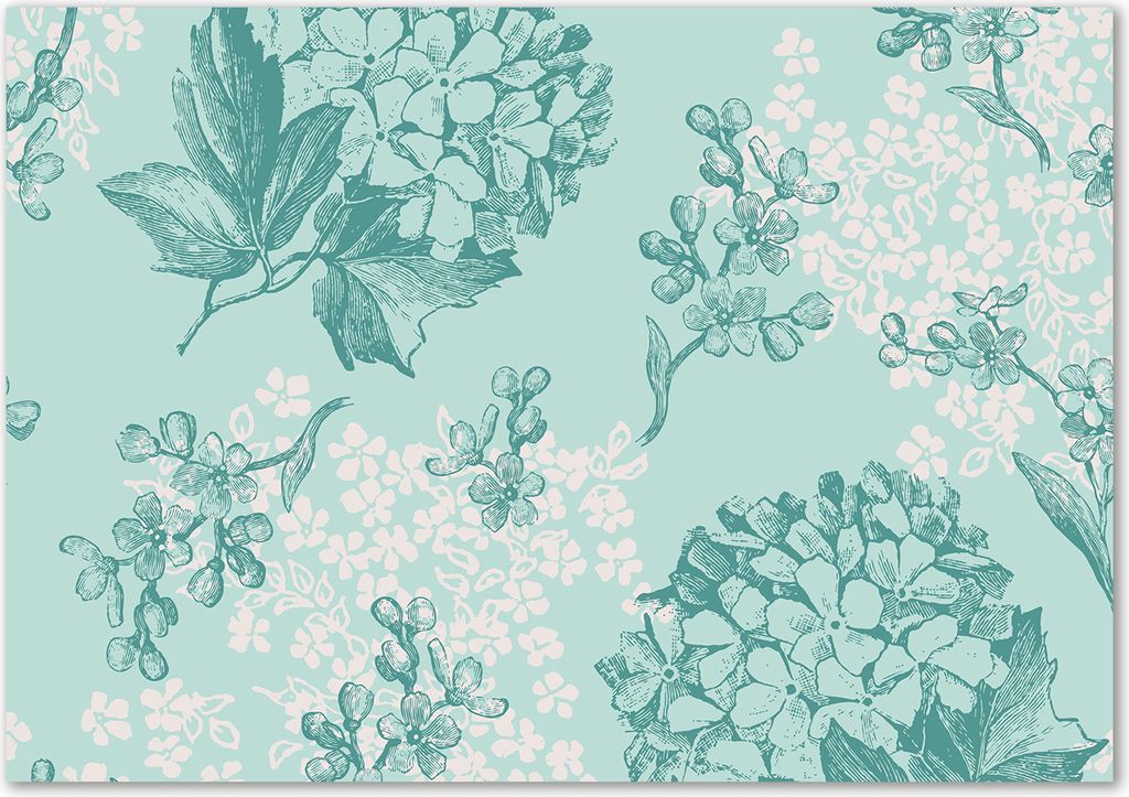 Tulup Leinwandbild - 100x70 cm - Wandkunst - Drucke auf Leinwand - Leinwanddruck - Blumen & Pflanzen - Blau - Flieder