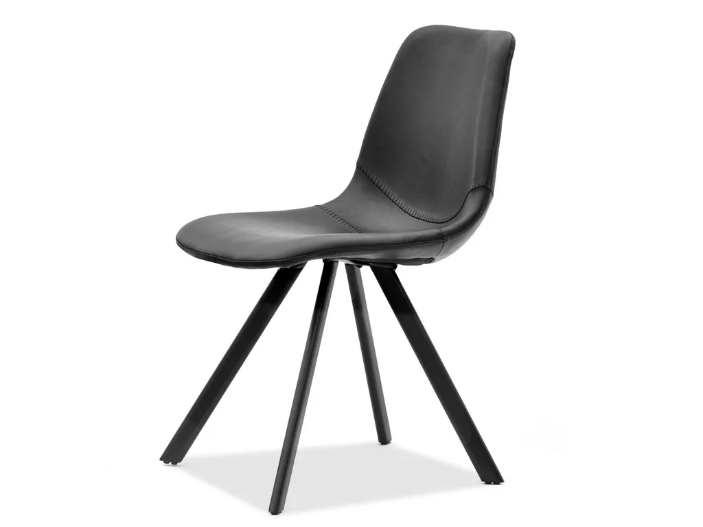 Chaise de séjour TIEN pour salle de repas et salon noir antique