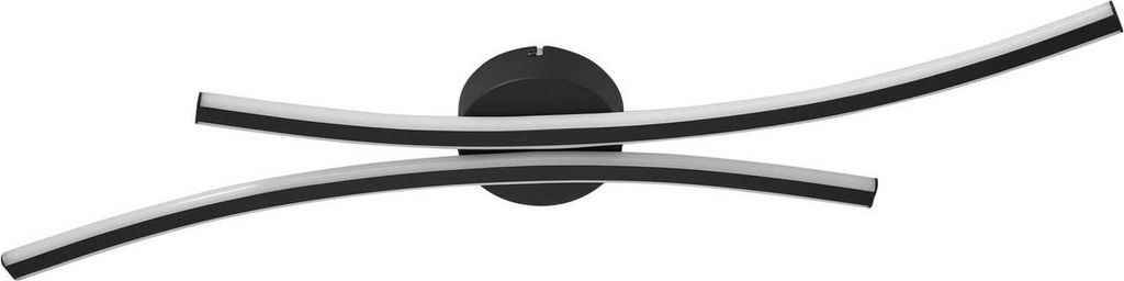 Lindby LED-Deckenleuchte Ravion, 90 cm, schwarz, 3.000 K