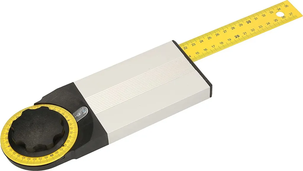 Équerre Rapporteur 350mm avec Échelle 0°-90° Divisible pour le Traçage