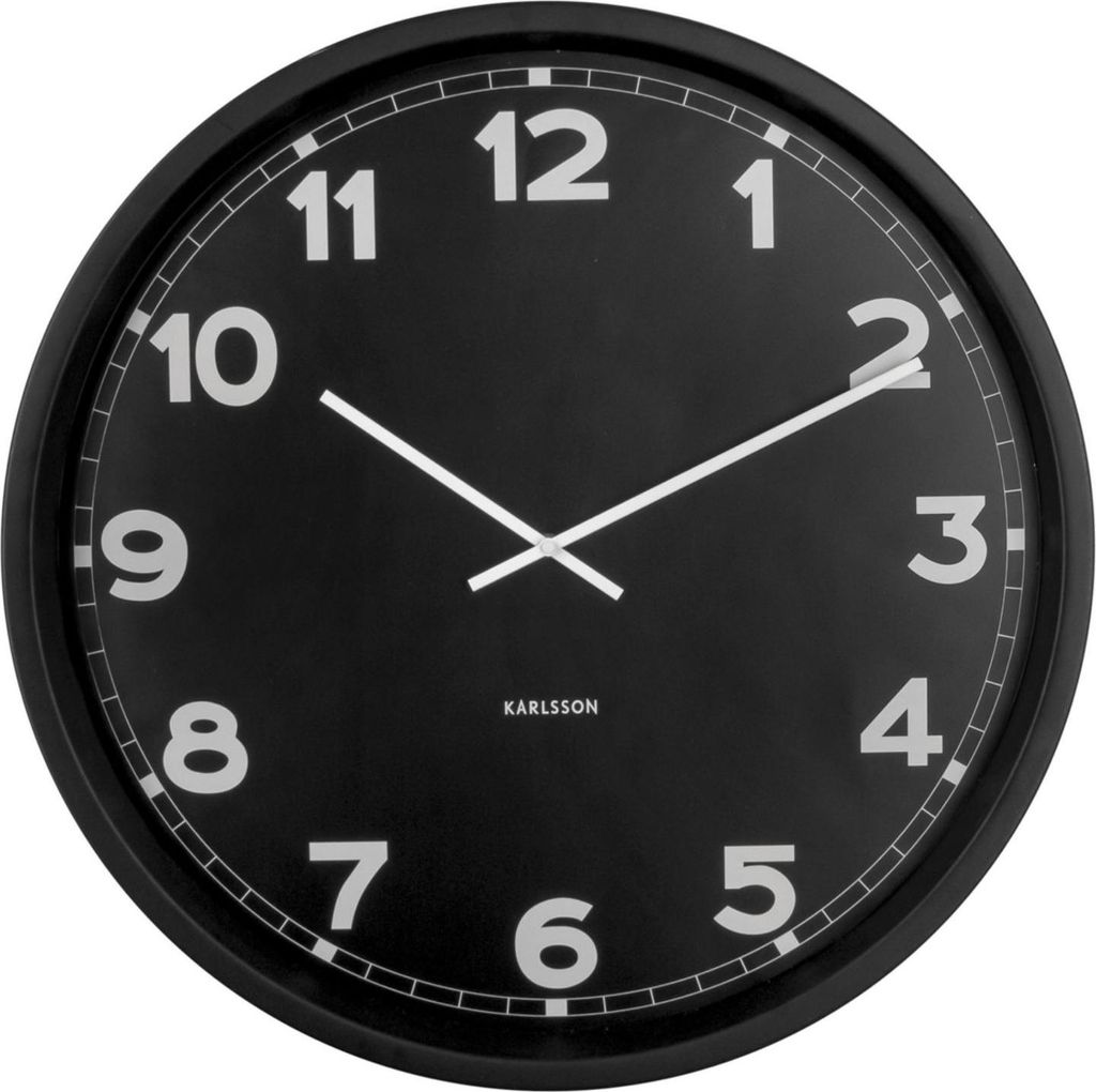 Karlsson - Wanduhr New Classic XL - Schwarz - Ø80cm Produktbild 