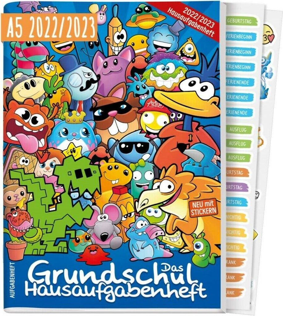 Das Grundschul-Hausaufgabenheft 22/23 A5 [Rasselbande] Produktbild 
