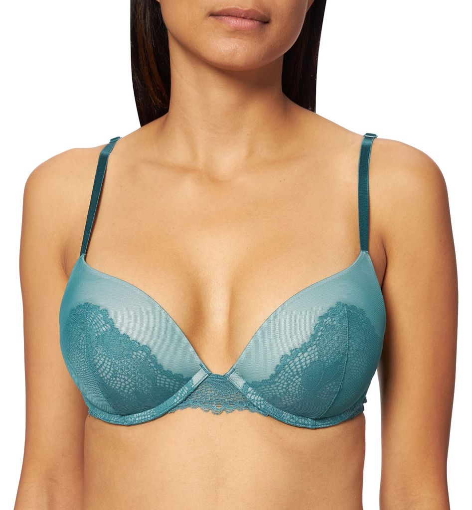 Triumph Lace Spotlight WHUM, Farbe: Grün RW/7011, Größe: 75D Bügel-BH mit Halbschale, Push-up und multioptionalen Trägern