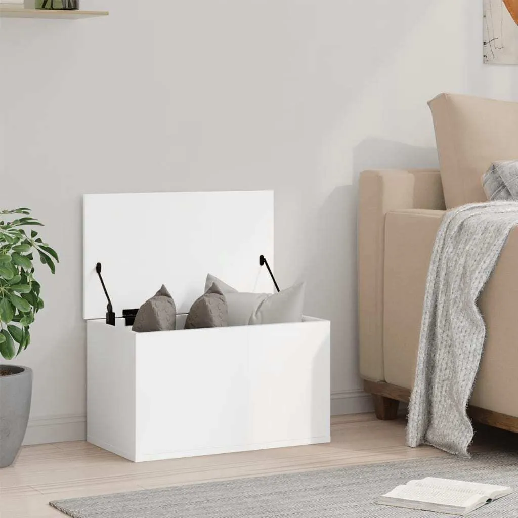 Vidaxl Cassapanca Panca Stoccaggio Baule in Stile Barocco Mdf Bianca