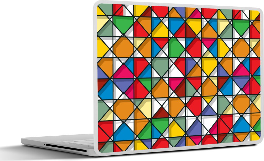 MuchoWow Laptop Aufkleber Sticker Cover Glas - Geometrie - Gestaltung 30x21 cm - Sticker für Laptop - Selbstklebend