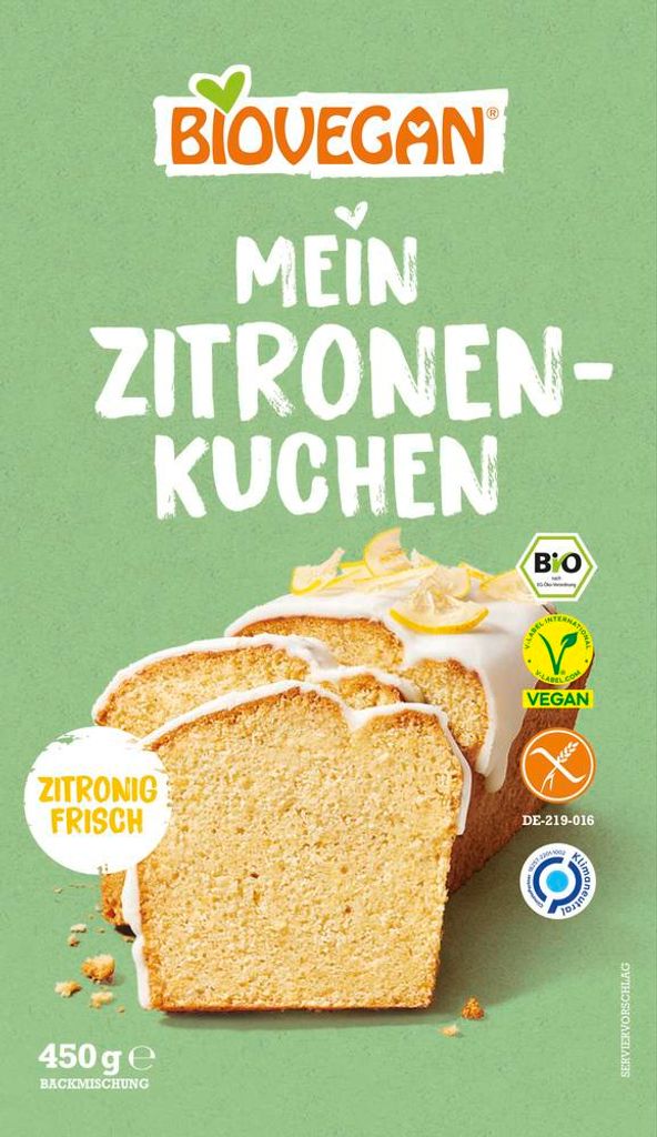 Biovegan Mein Zitronenkuchen Backmischung  500g Produktbild 