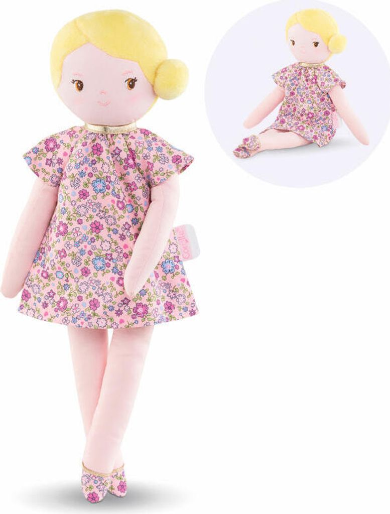 Corolle MDC Rag Doll Blandine, Stoffpuppe mit Schlenkerbeinen, Babypuppe, Puppe, Vanilleduft, 28 cm, 9000040030