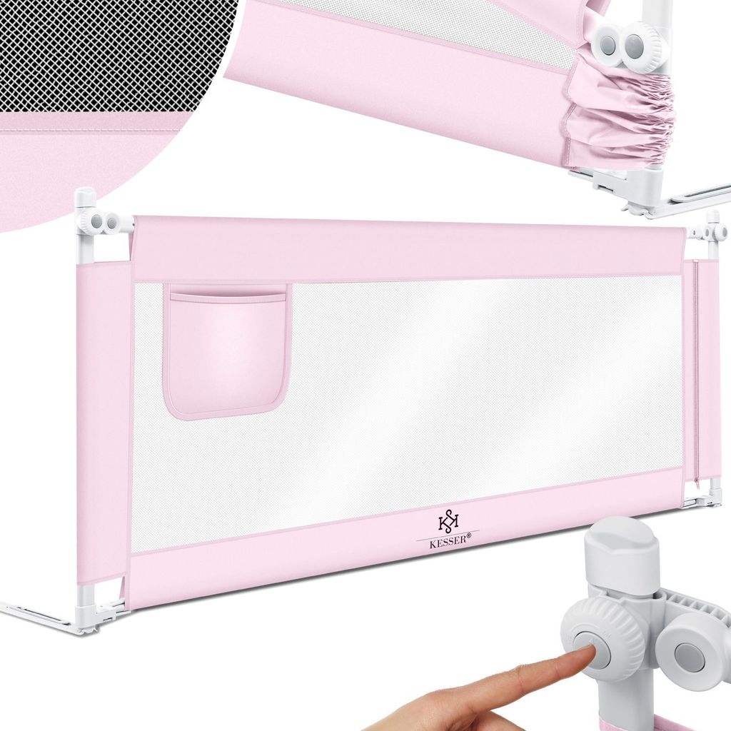 KESSER Bettschutzgitter Reise Bett Rausfallschutz verstellbar Bed Guard Rail Bumper, Kinder/ Baby, Bettgitter Klappbar, Kinderbett Kinderbettschu...