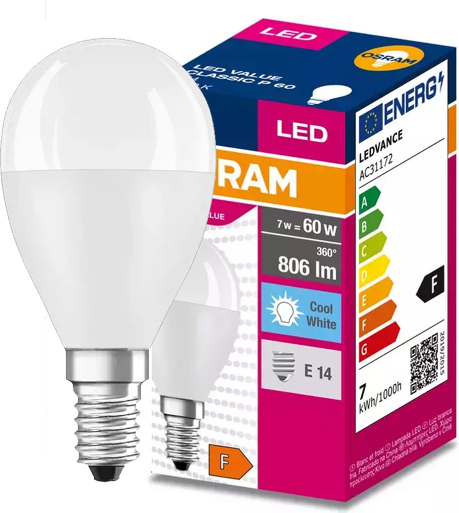 OSRAM E14 G45 7w 4000K LED-Lampe