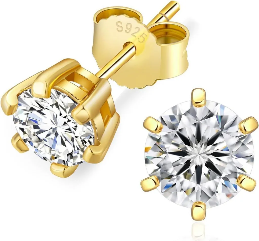 Orecchini Moissanite Argento 925 Oro 14K - Tendenza Lusso 2026