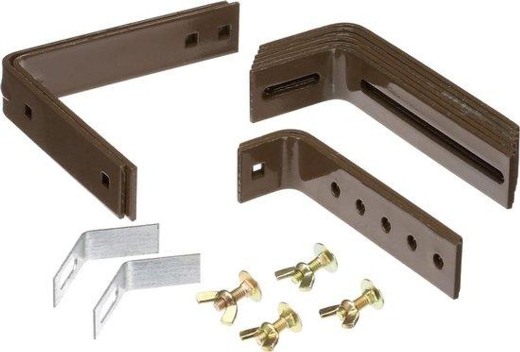 Garten-Planter - für Geländerbreiten 4-15 cm - dunkelbraun - Tragfähigkeit 50 kg
