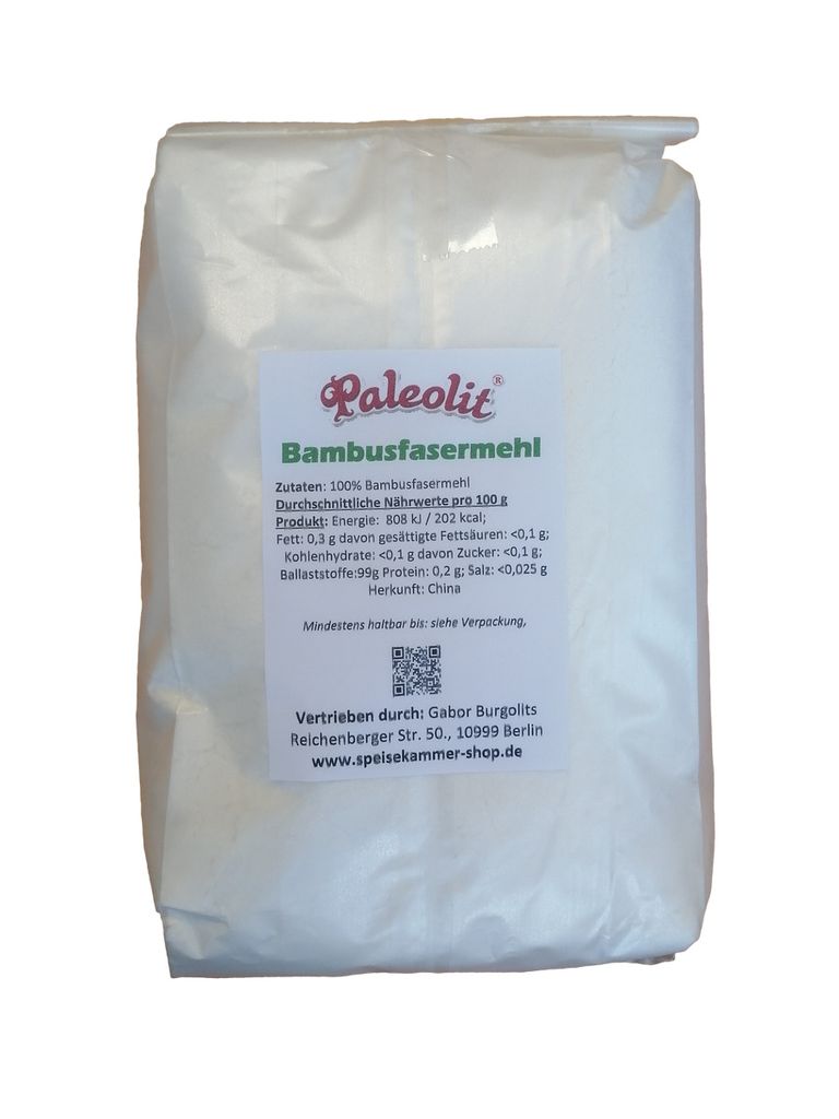 Paleolit Bambusfasermehl Bambusfasern zum Backen 500g Produktbild 