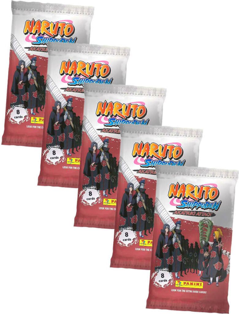Naruto Shippuden Karten - Akatsuki Attack Trading Cards (2024) - Sammelkarten - 5 Booster