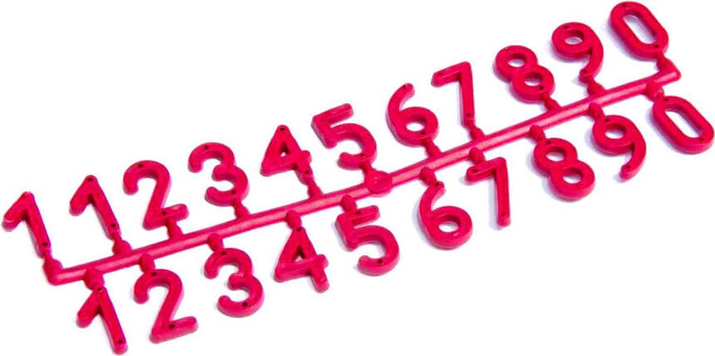 Kunststoff Ziffern Set Farbe ROT zur Beutenmarkierung