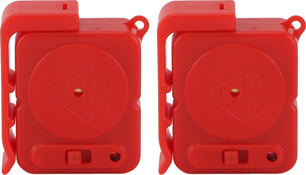 2pcs Türgriff Alarm Anti-Diebstahl Vibration ausgelöst Portable Tür Fenster Alarm für Reisen Auto Hotel Rot