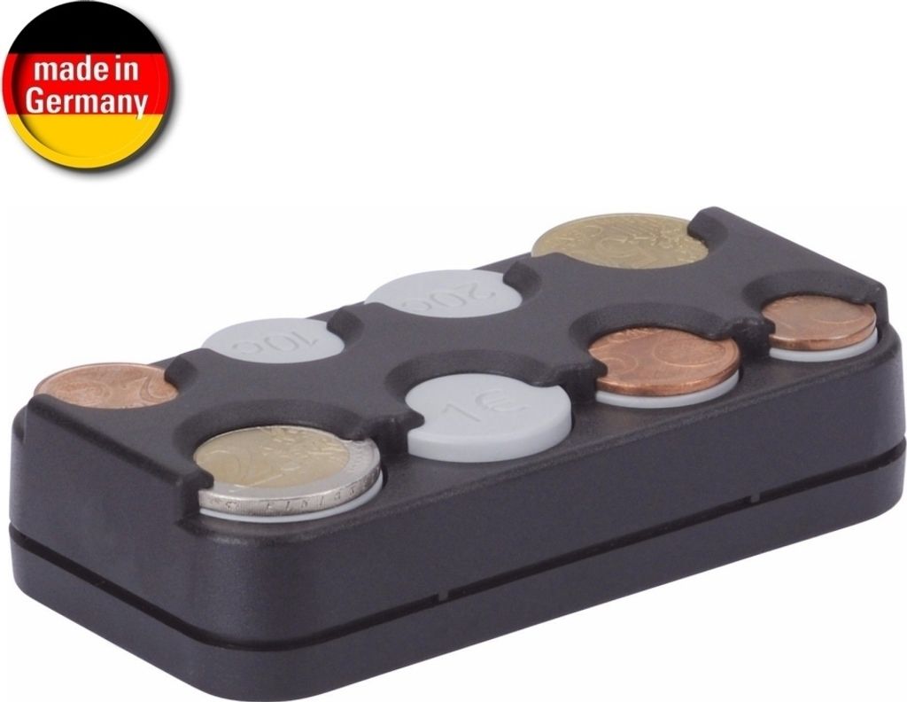 HR Kfz Euro Münzbox, Kleingeldbox 8 Fächer, selbstklebend, Produktbild 