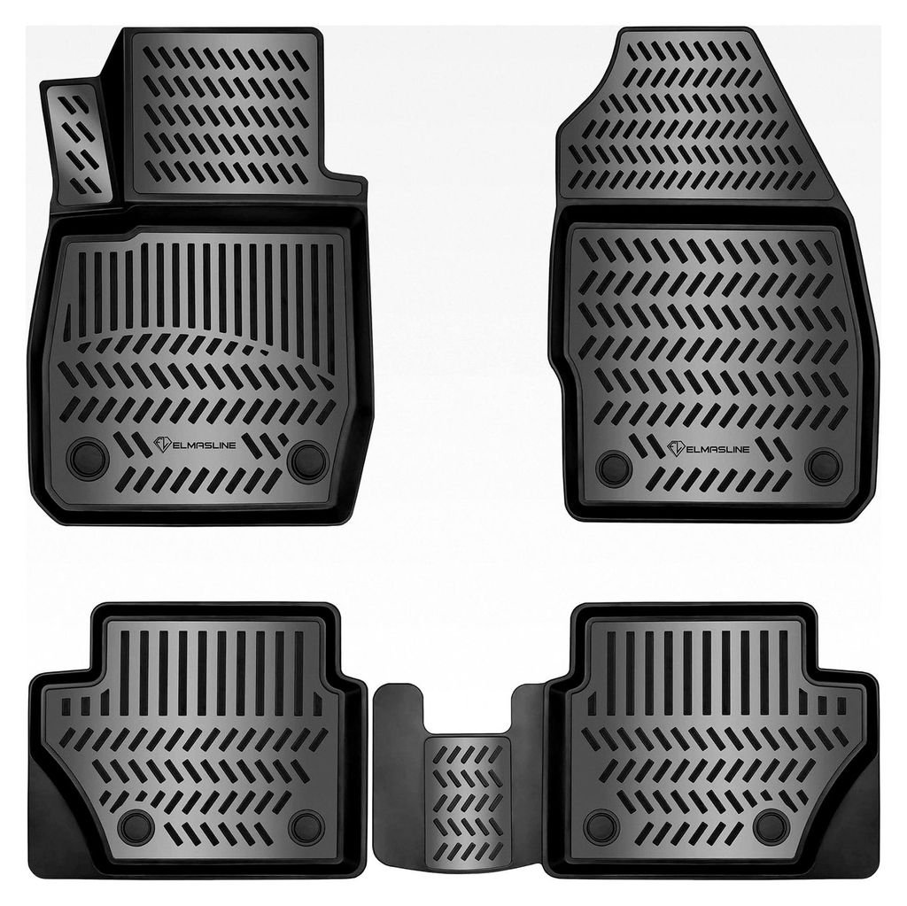 3D Gummimatten Set für Ford Fiesta 7 (2017-2025) | Fußmatten Set mit hohem Rand - Zubehör