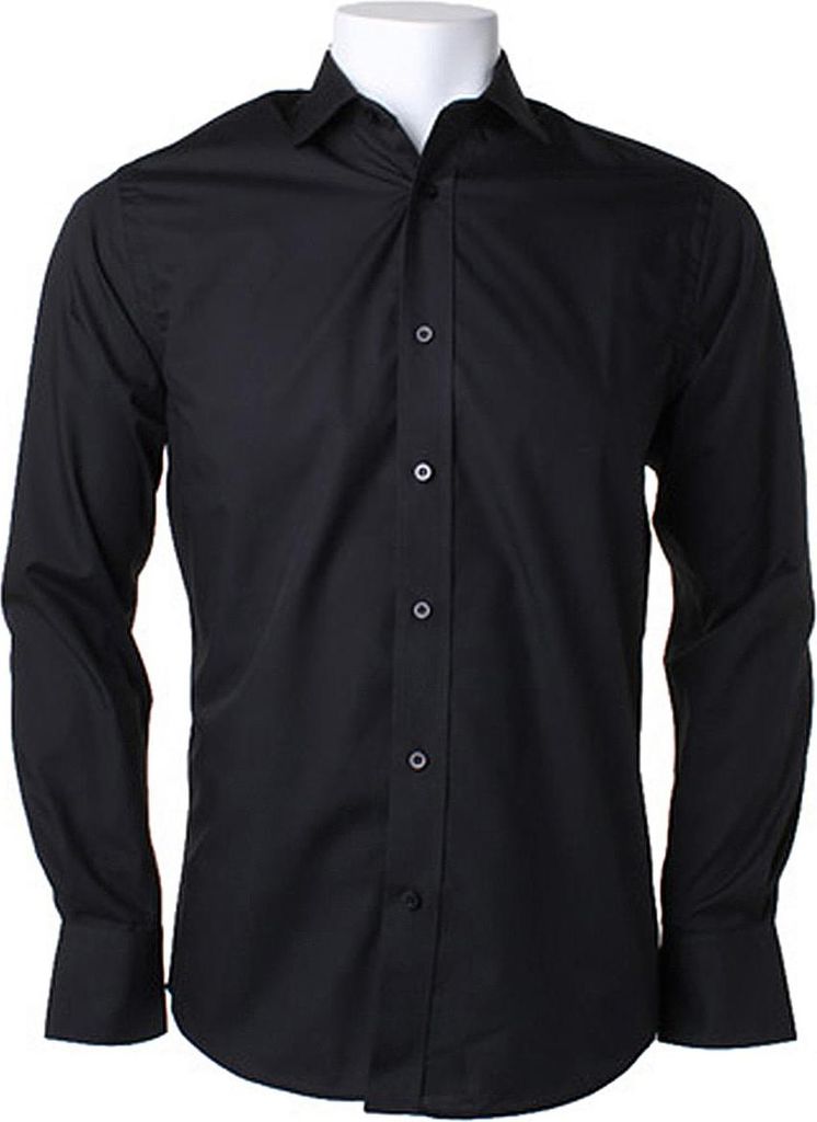 Kustom Kit Slim Fit Herren Business Langarm Hemd, Größe:L Produktbild 