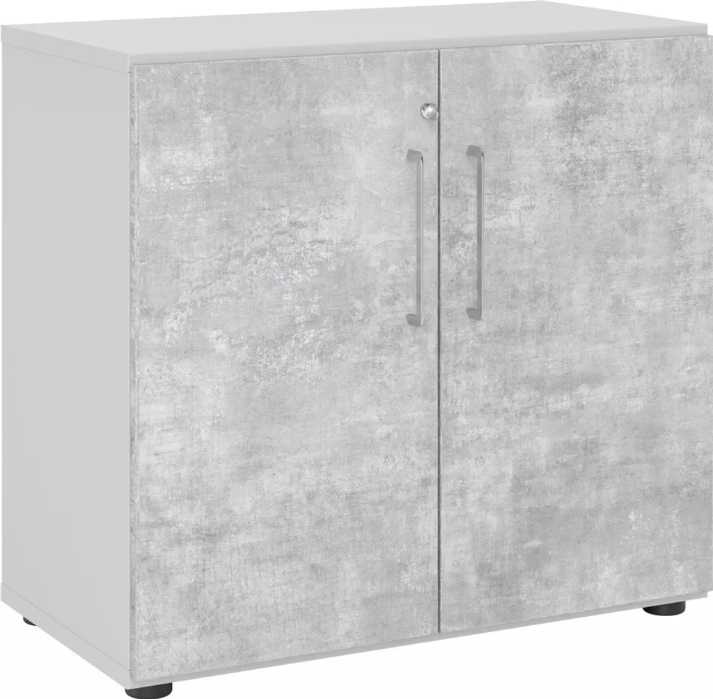 Penderie Armoire de Chambre BETA 9 - Dressing Gris Béton 2 Colonnes