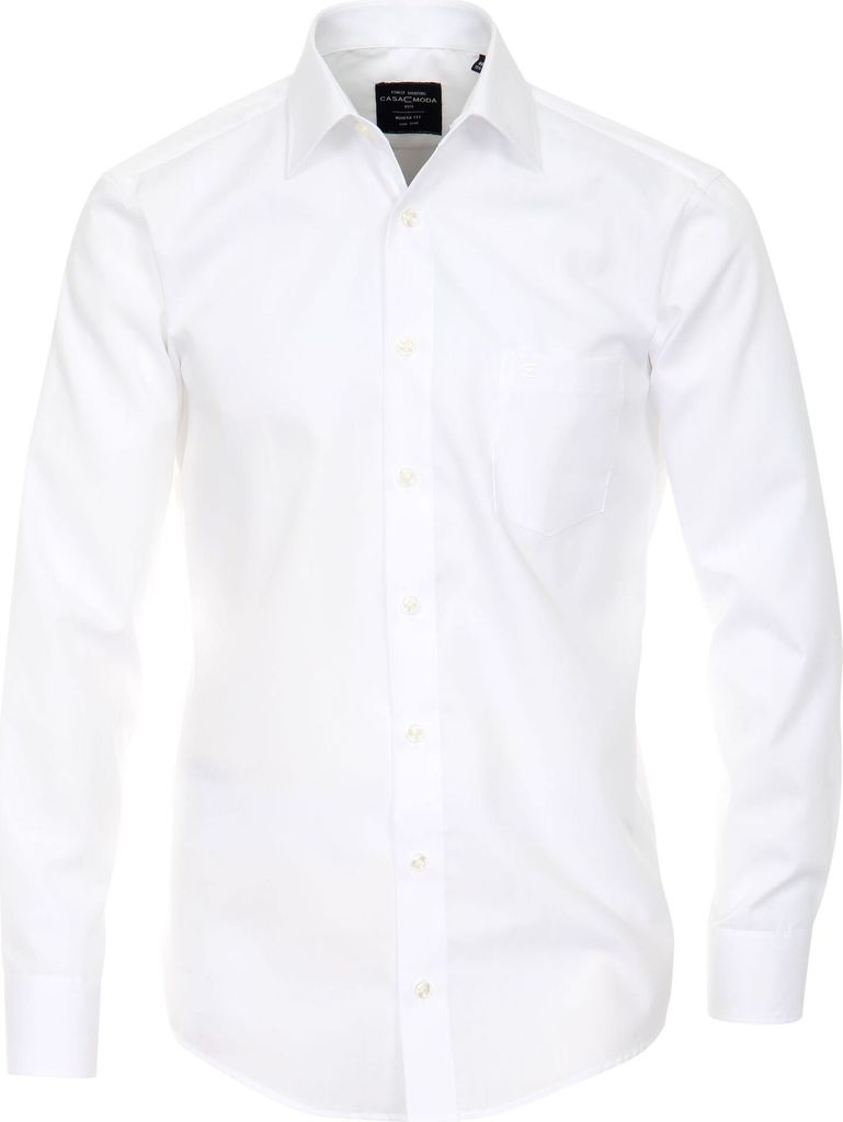 CASA MODA modern fit overhemd, popeline, wit