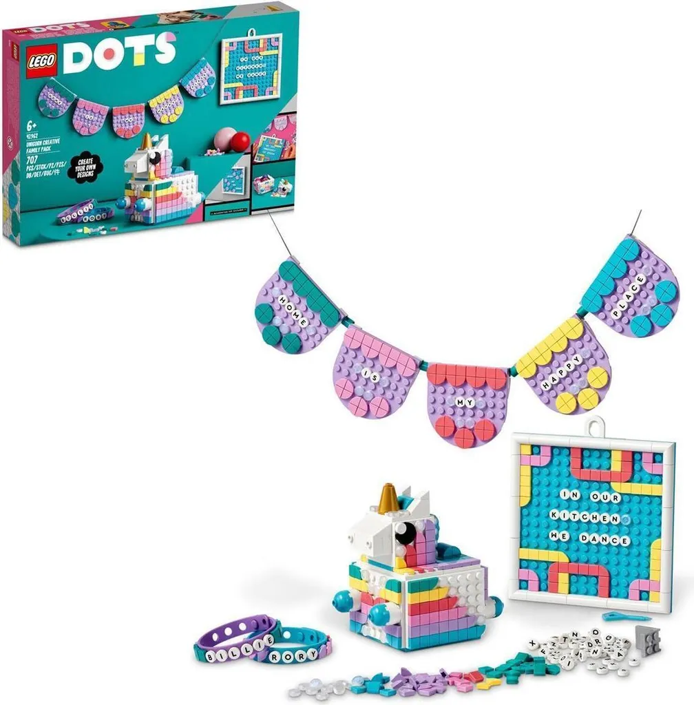 Kit licorne LEGO DOTS 41962 multicolore avec bracelets et objets de déco - 11