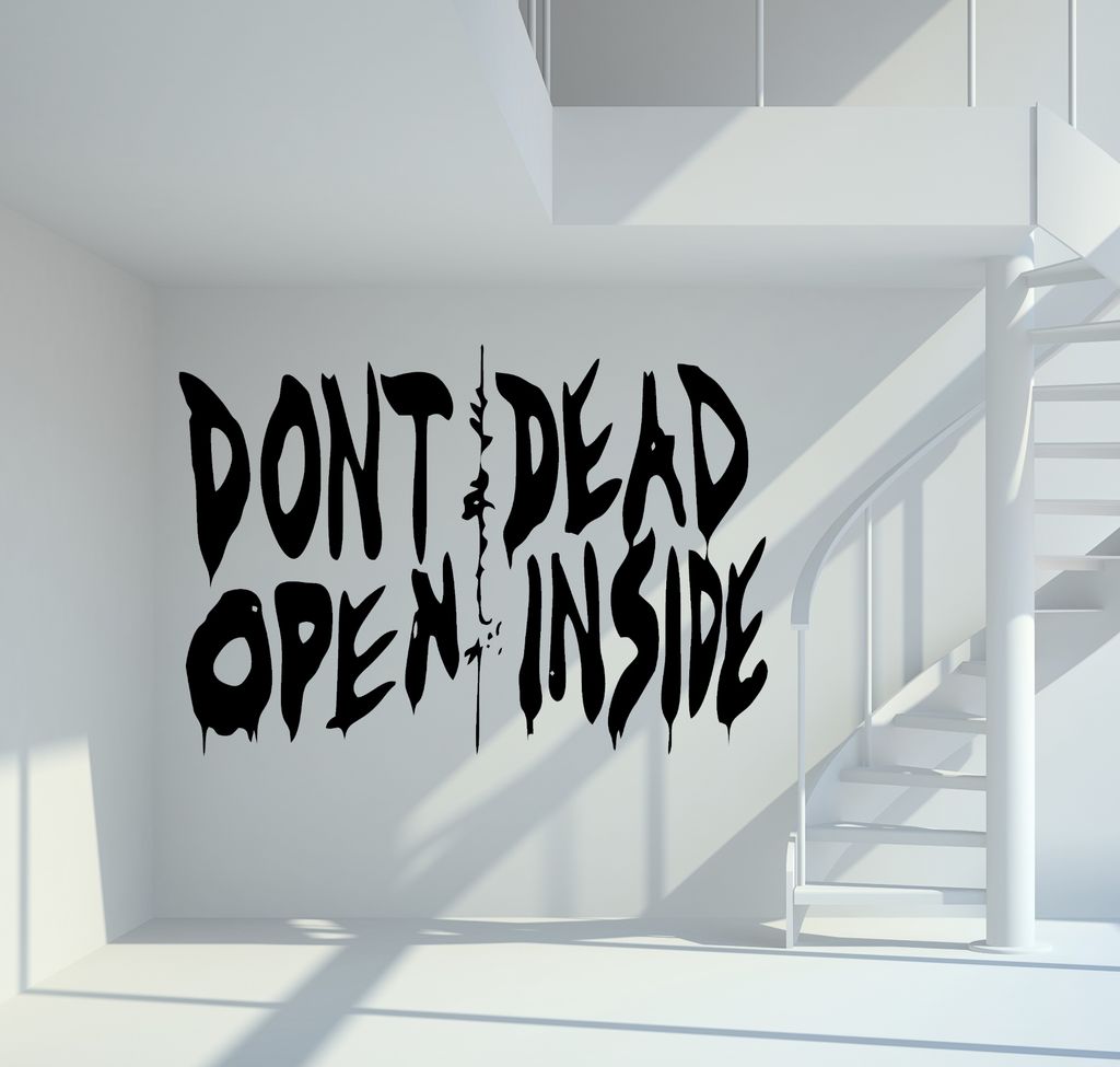 Wandtattoo The Walking Dead - Dont Open Dead Inside Größe - S - ca. 30cm x 21cm