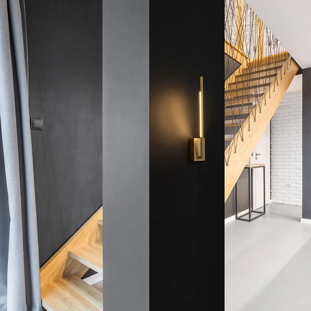 Luminaire mural minimaliste à LED orientable Raccio doré 370mm