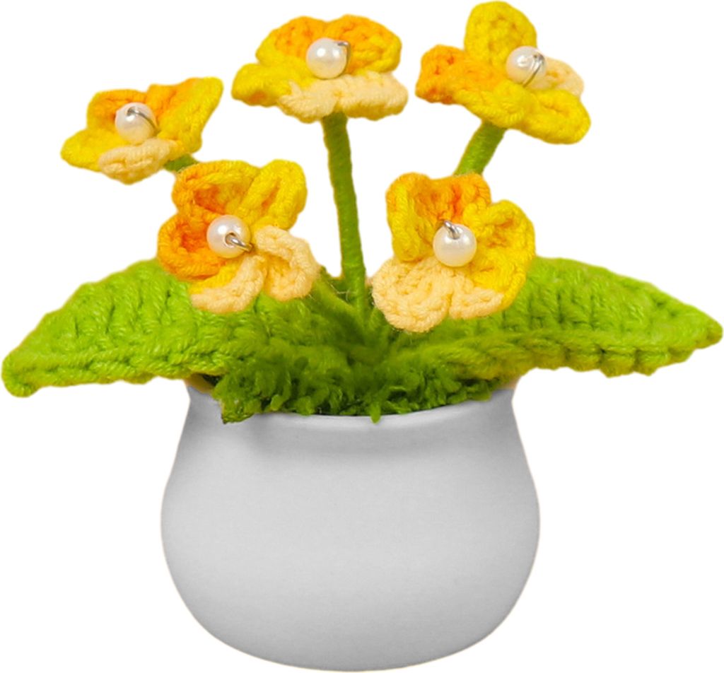 Stricken Häkeln Topfpflanzen Handgemachte Gradienten Vergissmeinnicht Mini Blumen Ornament Hause Auto Dekoration