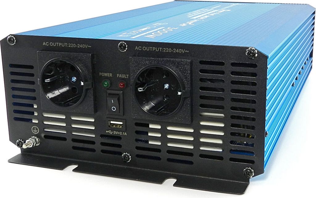 Spannungswandler 24V 230V Blau Reiner Sinus Wechselrichter: 3000 W