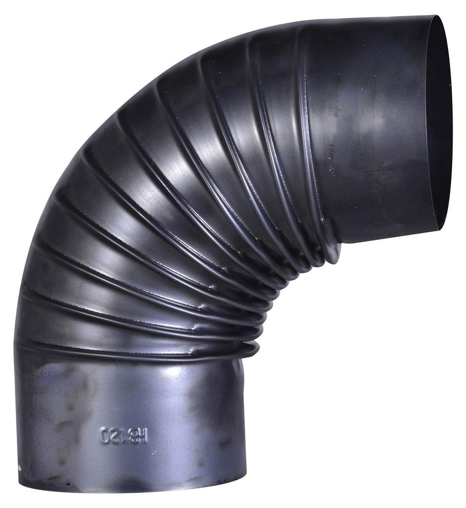 FireFix curva per tubo stufa 90°, Ø 120 mm, azzurrato, Immagine del prodotto 