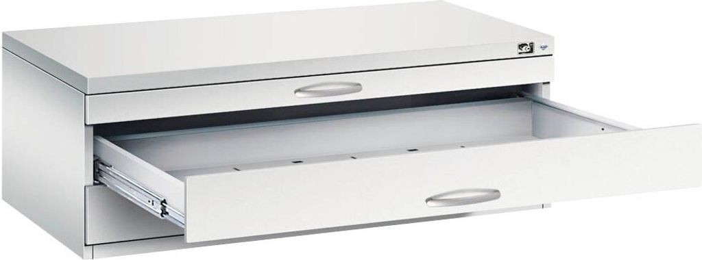 CP 7100 Planschrank lichtgrau 3 Schubladen 110,0 x 76,5 x 42,0 cm