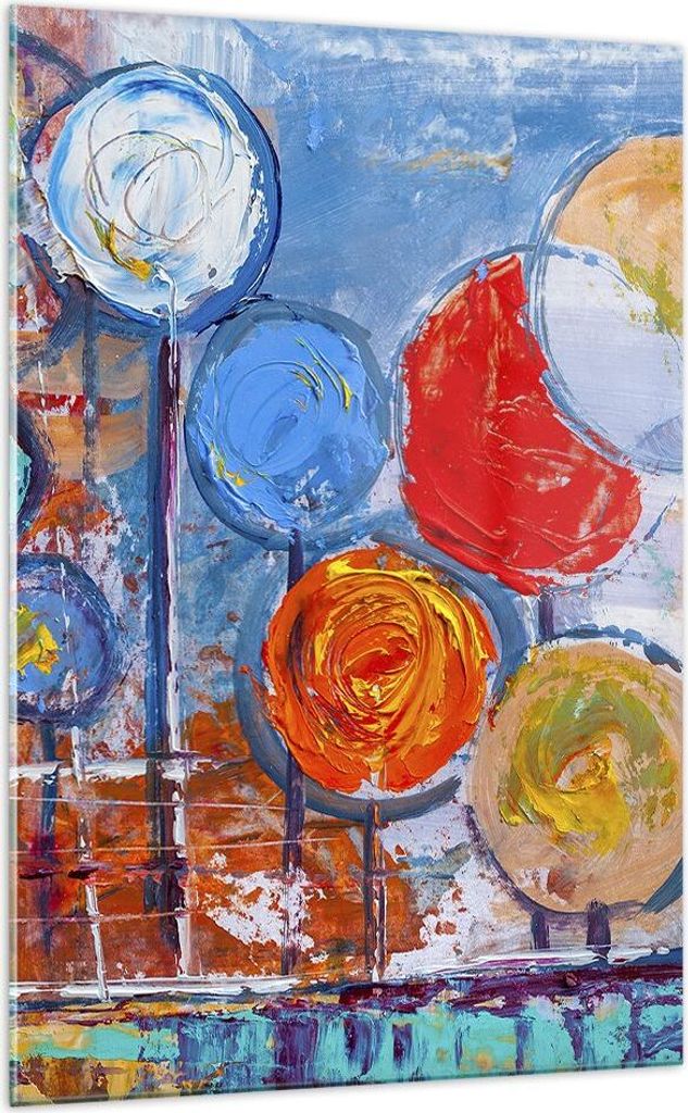 Bilder auf glas - Einteilig - Abstraktion modern - 70x100cm - Glasbilder - Wandbilder - Bilder - zum Aufhängen bereit - Wanddekoration aus Glas - ...