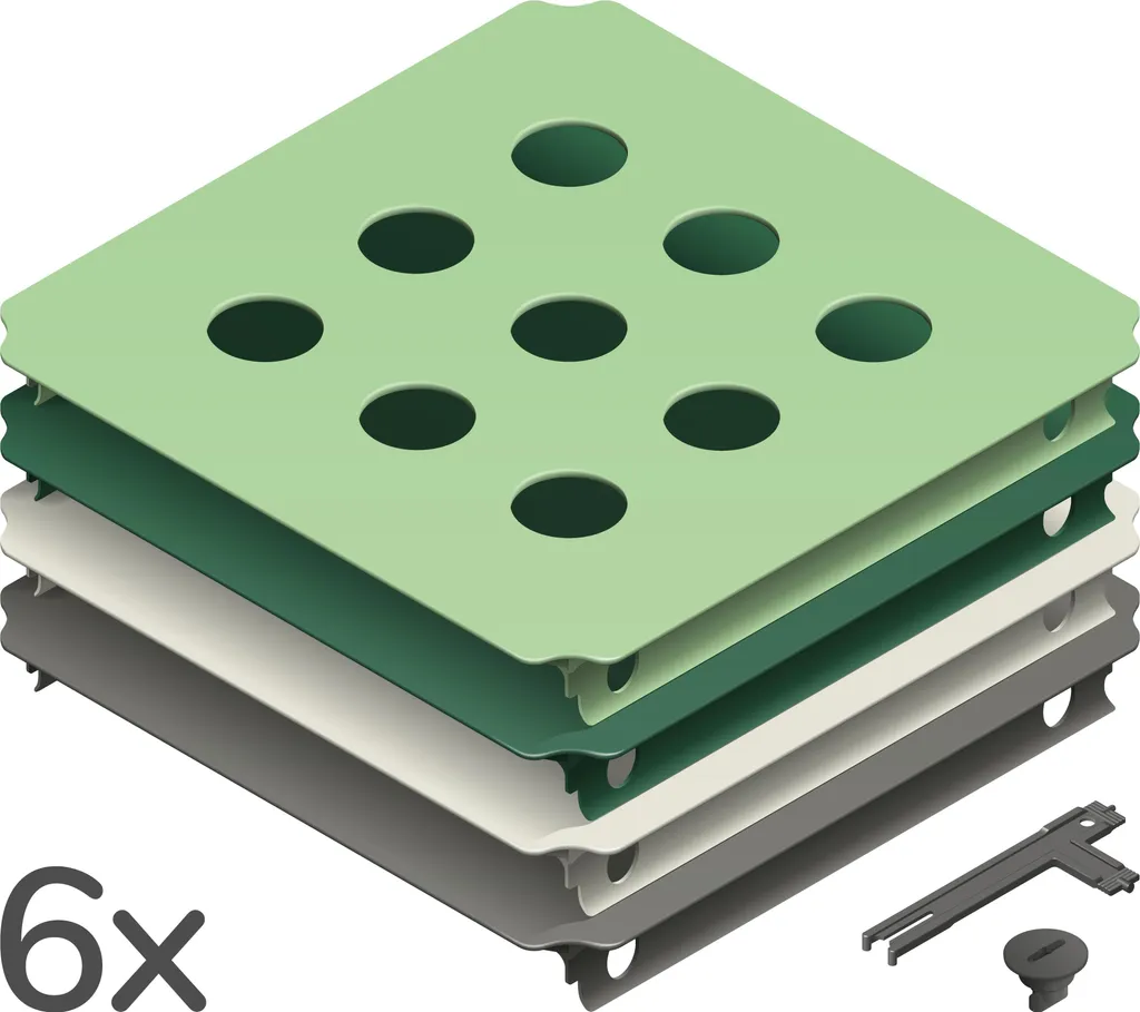 Quadro Set di pannelli forati L Home – kit di espansione con 6 pannelli traforati per i kit di costruzione Quadro – Mint