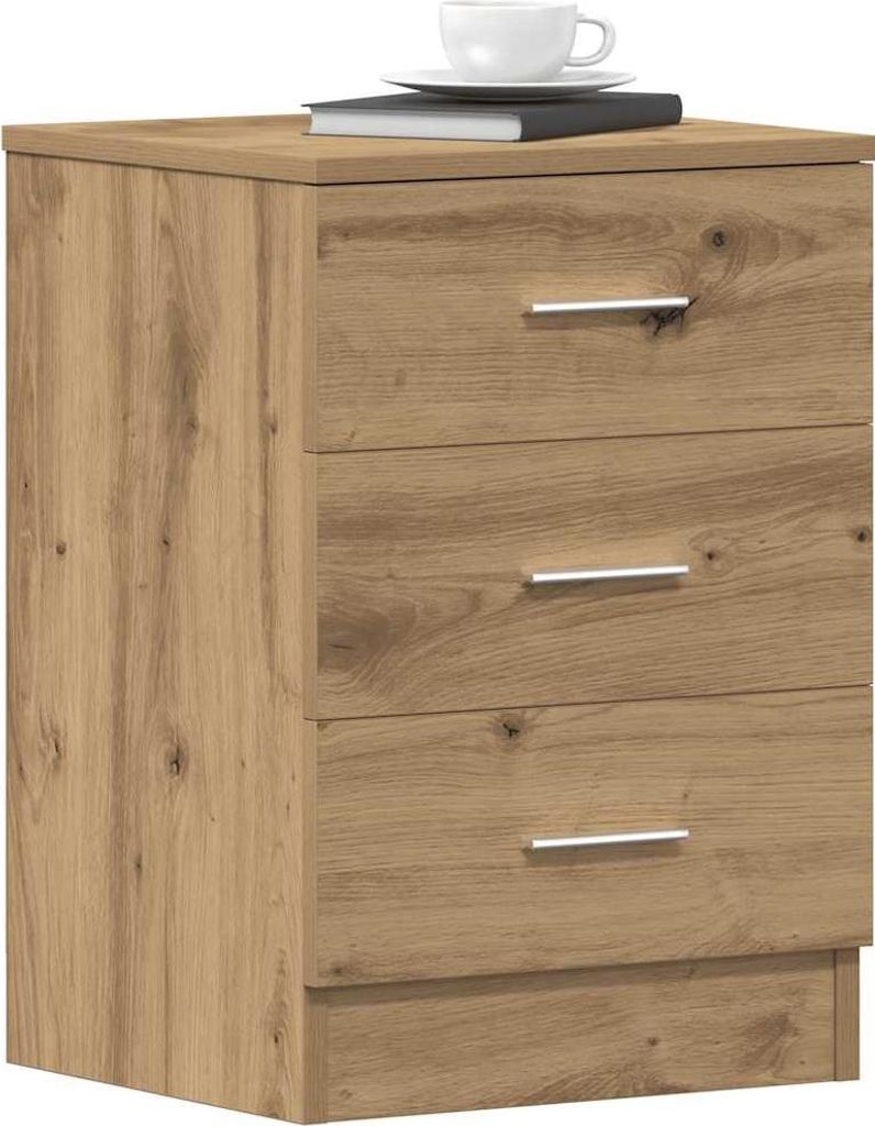 vidaXL Table de nuit Artisan-Chêne 38x35x55 cm Bois Image du produit 