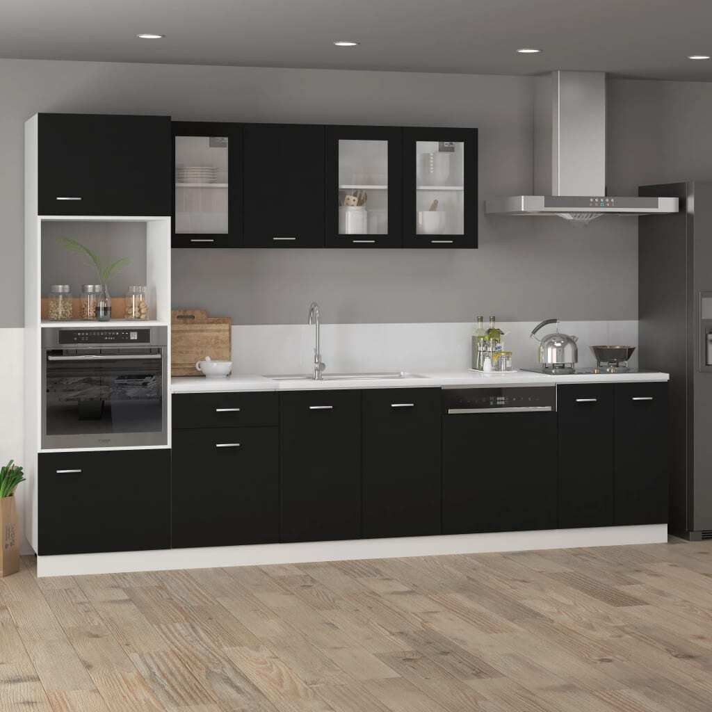 "Rabatt 2026" Schubunterschrank 1 PC - Küchenmöbel/Sideboard - Lyon Schwarz 40x46x81,5cm Holzwerkstoff - Küchenschränke langlebig9445