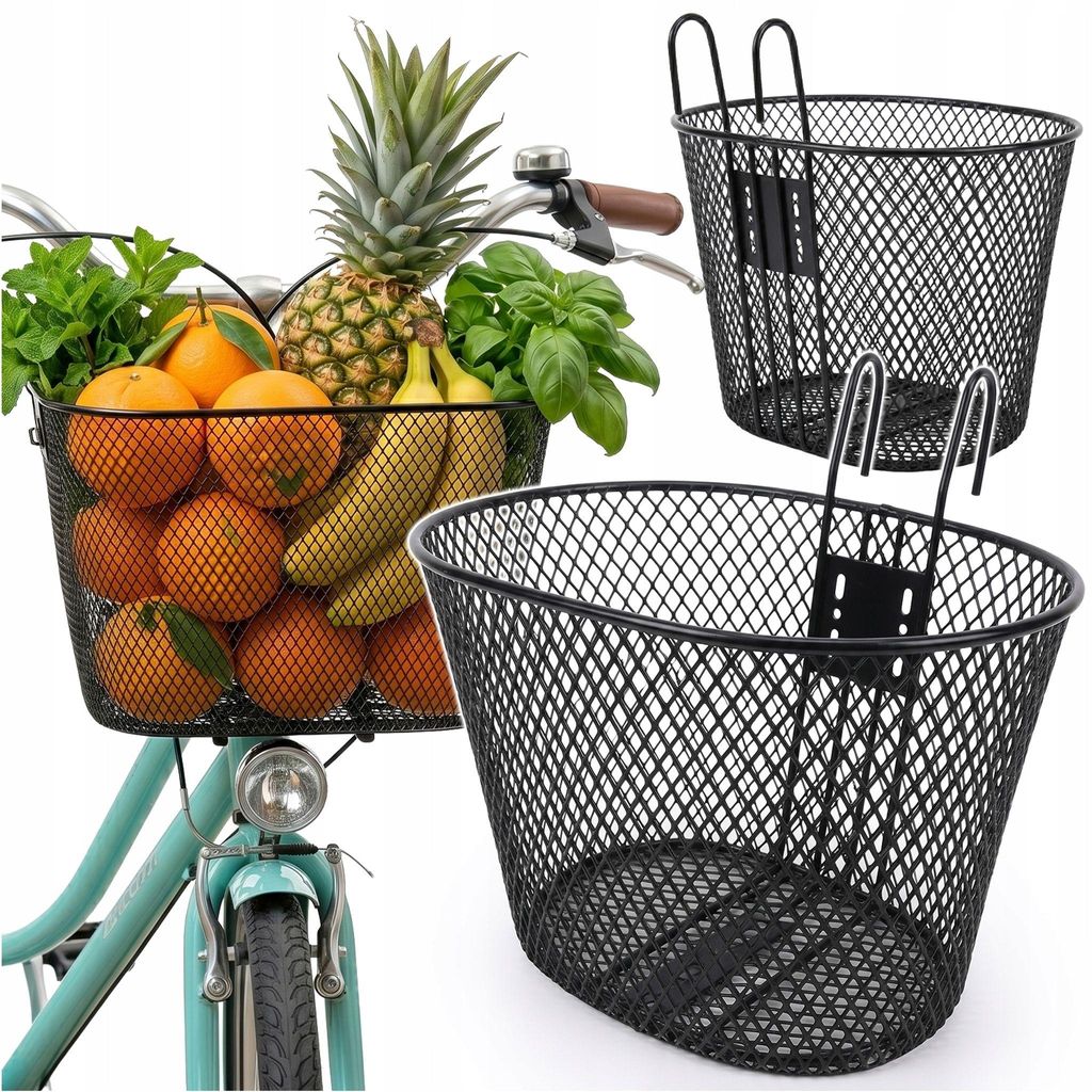 Cestino metallico per bicicletta, universale, da montare Immagine del prodotto 