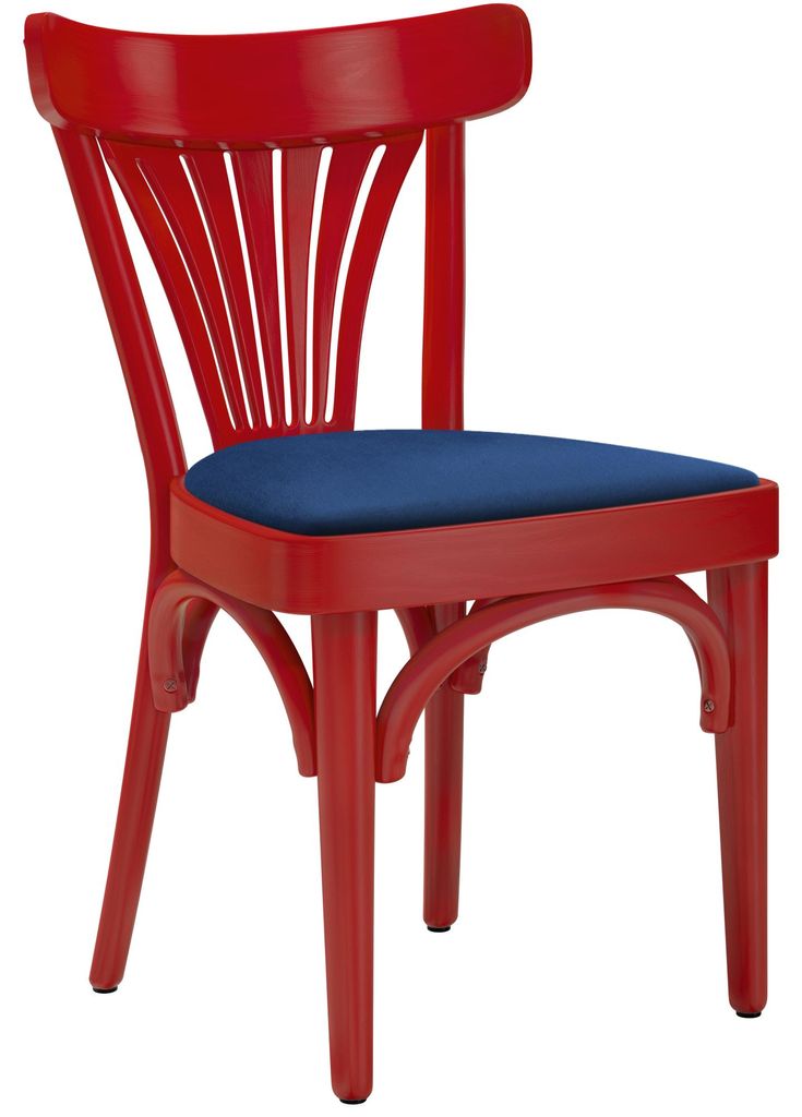2er-Set Cabris | Bugholzstuhl | Holz / Samt | Rot / Blau | Bugholz | Gastro Rattanstuhl, Outdoor Rattanstuhl, Terrassen Rattanstuhl