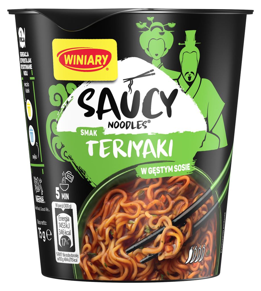 WINIARY streetfood Nudle smak klasyczny Teriyaki 75g Zdjęcie produktu 