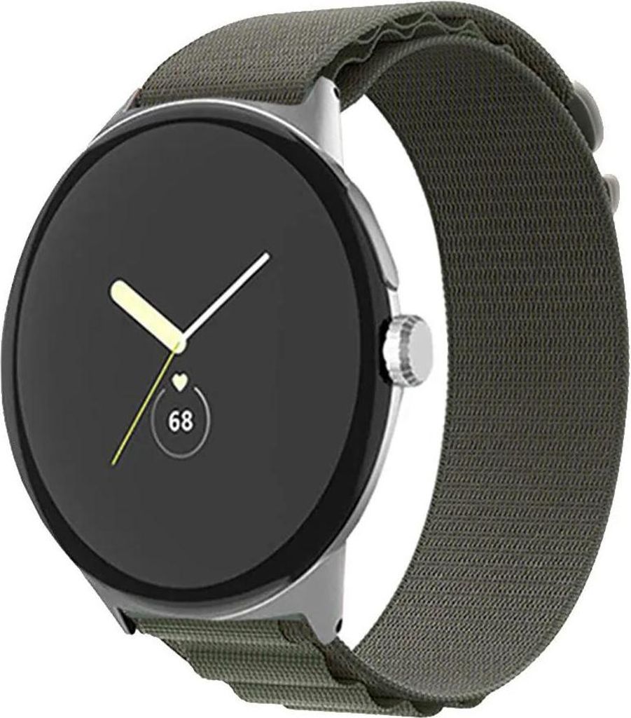 Strap-it Alpine Nylonband - passend für Google Pixel Watch 3 - 45mm (grün)