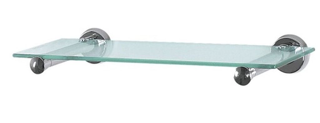 Spirella Wand-Glasablage Sydney Badezimmerablage Ablage Wandablage für das Badezimmer aus Glas und Edelstahl 60cm - zum bohren
