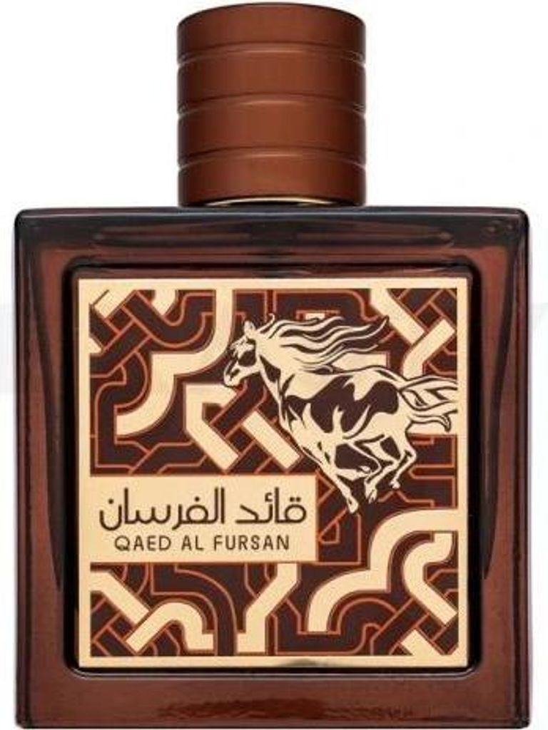 A close-up studio shot of a perfume bottle.