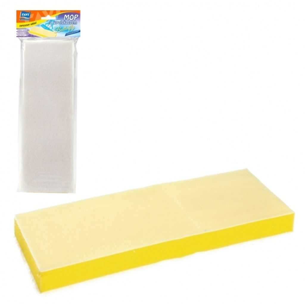 Ersatz-Moppbezug für Flachmopp mit BUTTERFLY-Auswringer, Mikrofaser, Schwamm, weich, saugfähig