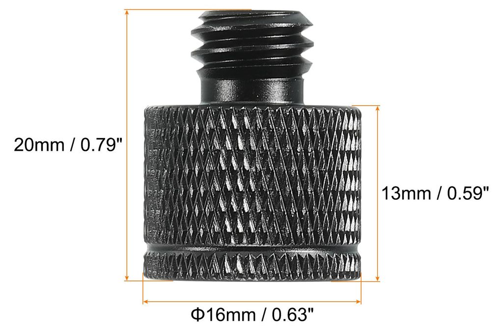 Mikrofonst?nder Adapter M8 Buchse x 3/8 Stecker Kamera Schraube Schwarz