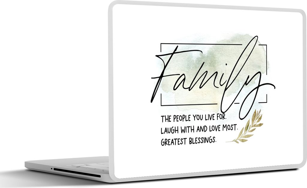 MuchoWow Laptop Aufkleber Sticker Cover Zitate - Sprichwörter - Familie 31x22.5 cm - Laptop-Deko