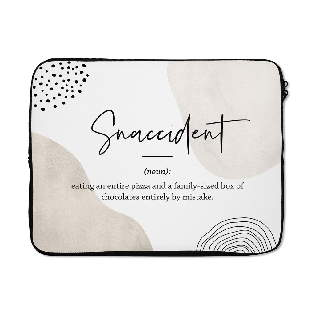 MuchoWow Laptop Hülle 17 Zoll Laptoptasche Sprichwörter - Snaccident - Zitate - Wörterbuch - Snaccident Definition - Zipper - Schutzabdeckung